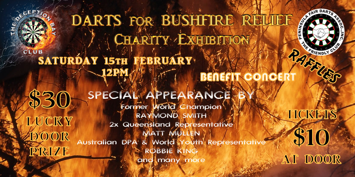 Darts for Bushfire Relief Charity Exhibition